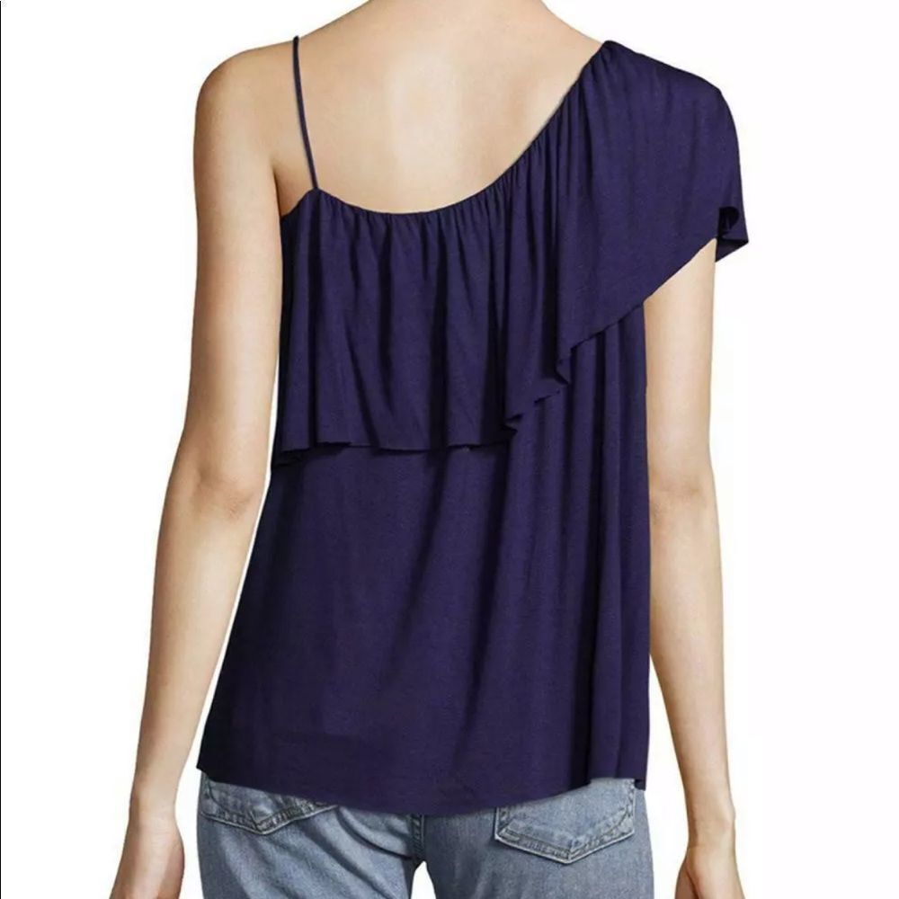 NWT Bailey 44 On The Town Blue One Shoulder Top S - Picture 2 of 12